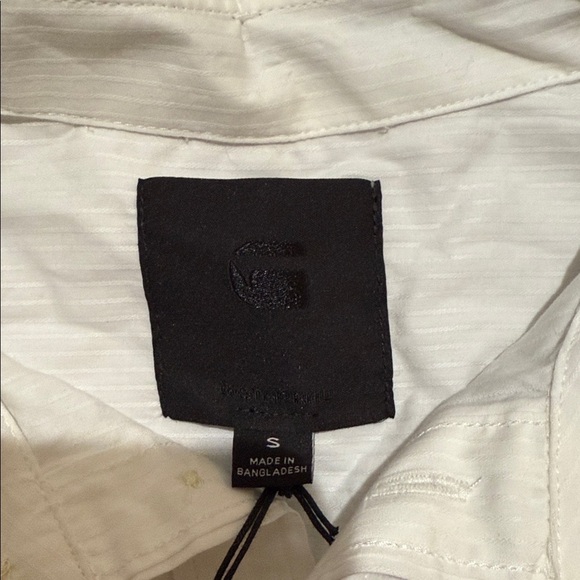 G-Star White Button-Up Shirt with Black Tie Accent - Picture 2 of 6